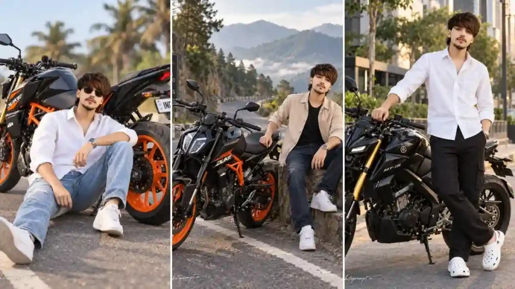 Bike AI Photo Editing Prompts for Stylish Rider Photos