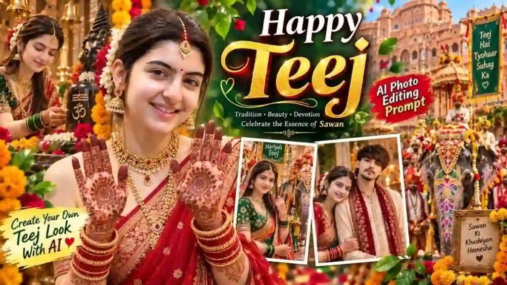 Happy Teej AI Photo Editing Prompt