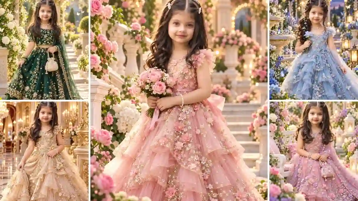 Kids Lehenga Photo Editing Ai Prompt